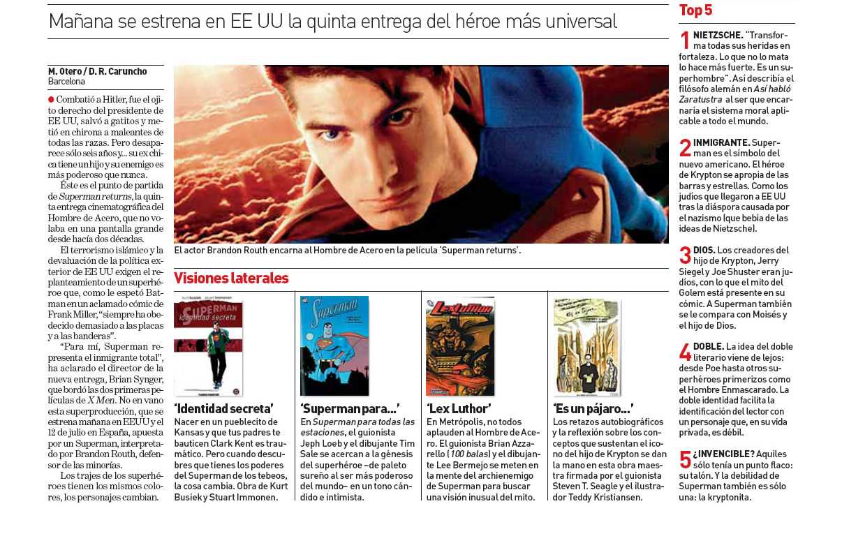 SUPERMAN RETURNS EN ADN