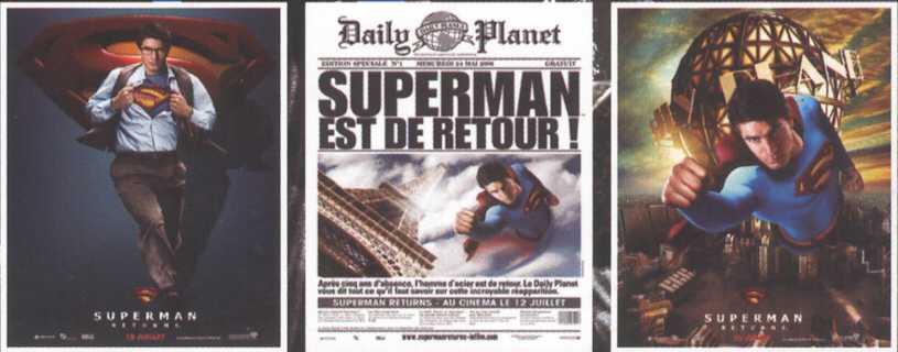 SUPERMAN RETURNS POSTERS FRANCESES