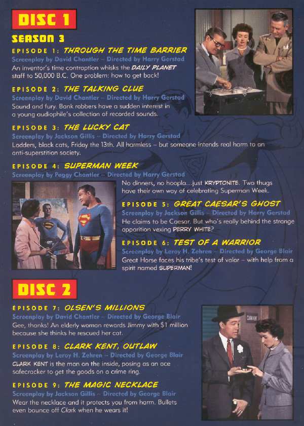 PACK DE 5 DVDs SUPERMAN BY GEORGE REEVES