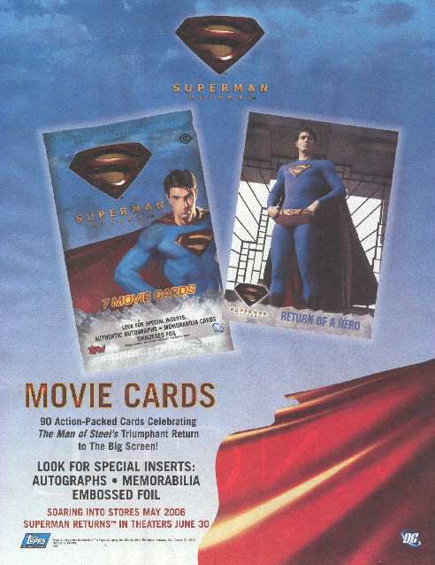 SUPERMAN RETURNS TRADING CARDS